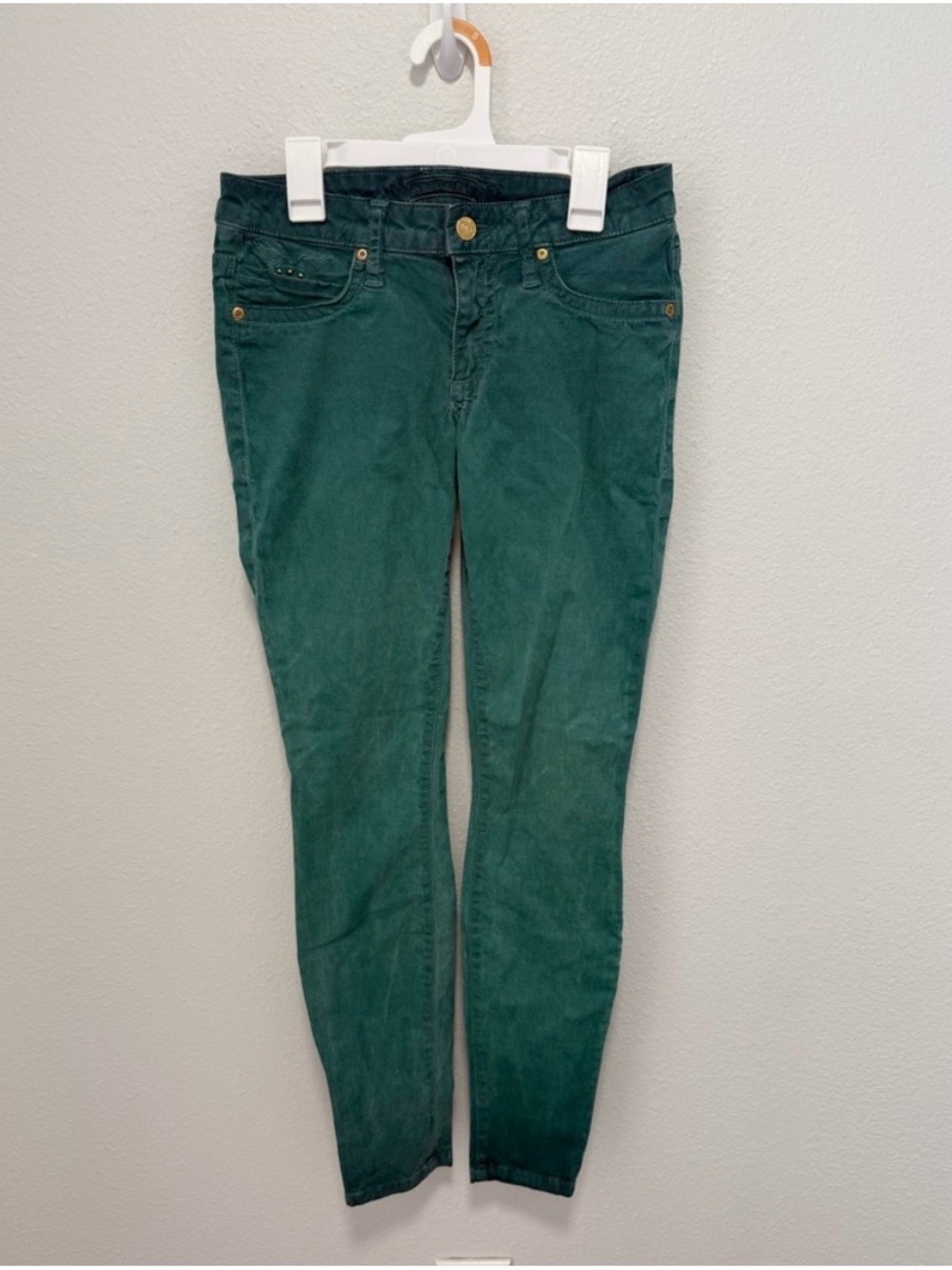 Robin’s Jean Women's Green Teal Skinny Jeans Size 26